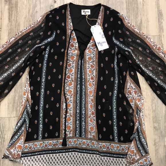 SOLD Lightening Bird Tunic Honeysuckle Paisley - Picture 2 of 4